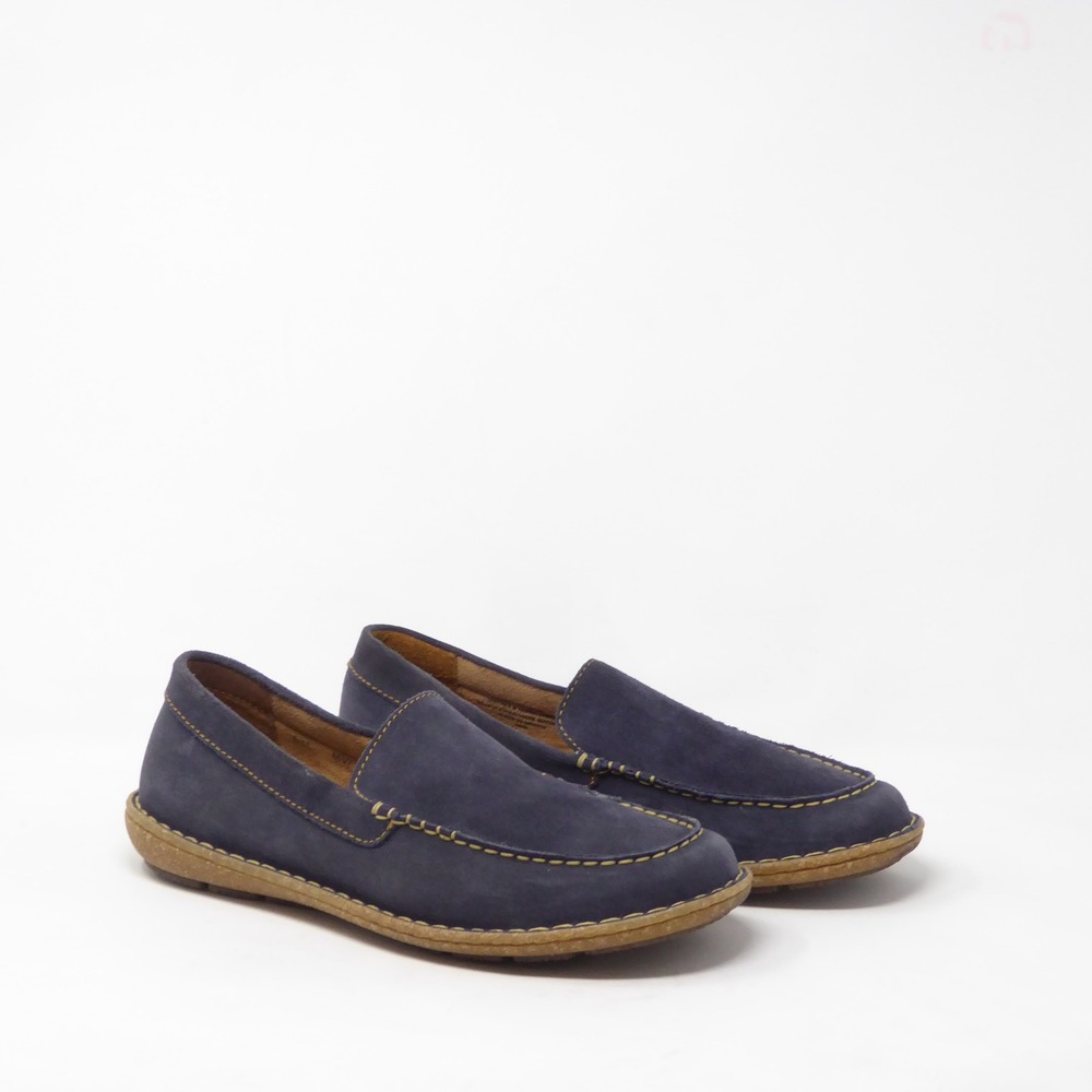 Born Naldo Mens Loafers Blue Suede Handcrafted Slip On Shoes 8
